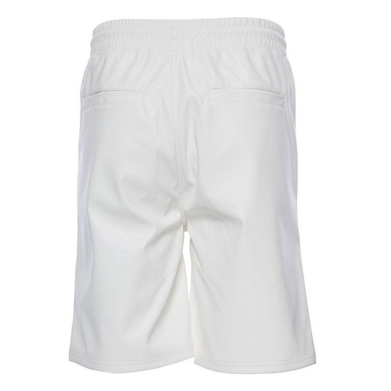 A TIZIANO LEATHER SHORTS-CREAM/WHT