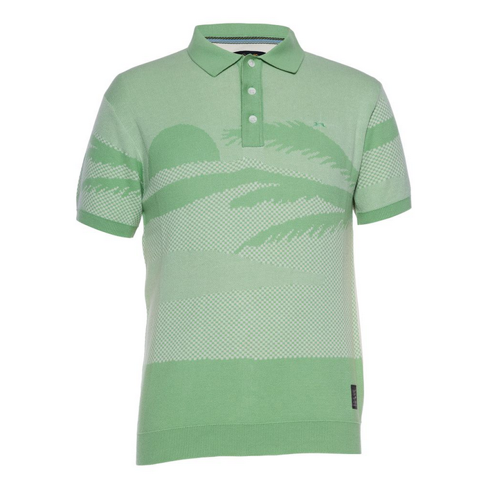 A TIZIANO KNIT POLO-GRASS