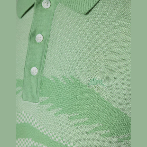 A TIZIANO KNIT POLO-GRASS
