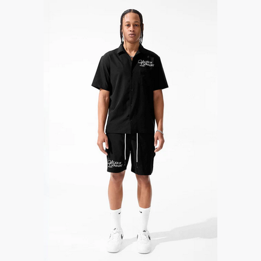 JORDAN CRAIG Retro Oakland Shorts-BLACK by Jordan Craig