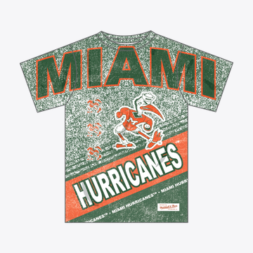 MITCHELL AND NESS NCAA SUBLIMATED TEE VINTAGE MIAMI