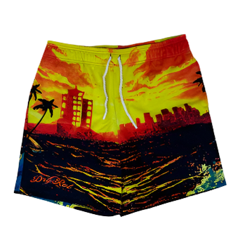DRY ROT FAIRY TALE MESH SHORTS-FIRE RED by Dry Rot