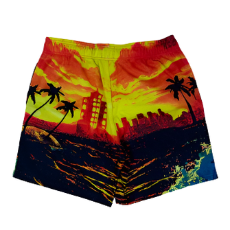 DRY ROT FAIRY TALE MESH SHORTS-FIRE RED by Dry Rot