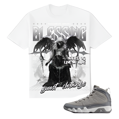 G WEST BLESSING T-SHIRT-WHITE/GREY