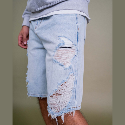 BANDIT DENIM SHORTS-LIGHT BLUE