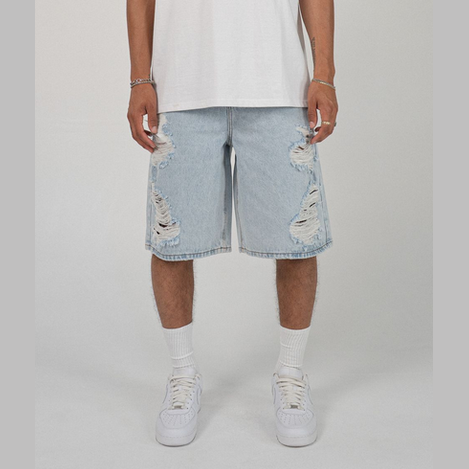 BANDIT DENIM SHORTS-LIGHT BLUE