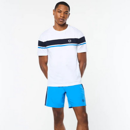 SERGIO TACCHINI CLASSIC T-SHIRT-WHT/BLUE by Sergio Tacchini