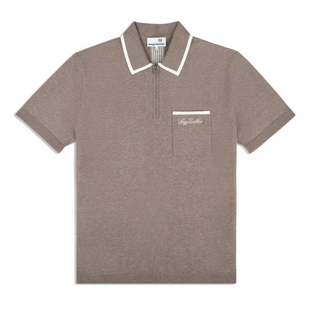 SERGIO TACCHINI KNIT POLO-TAUPE by Sergio Tacchini