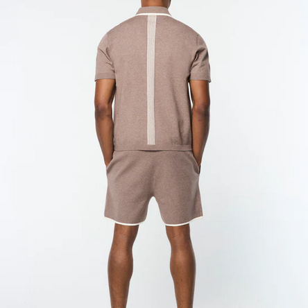 SERGIO TACCHINI KNIT POLO-TAUPE