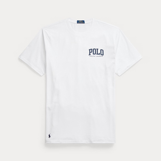 POLO RALPH LAUREN LOGO SHIRT-WHITE/NAVY