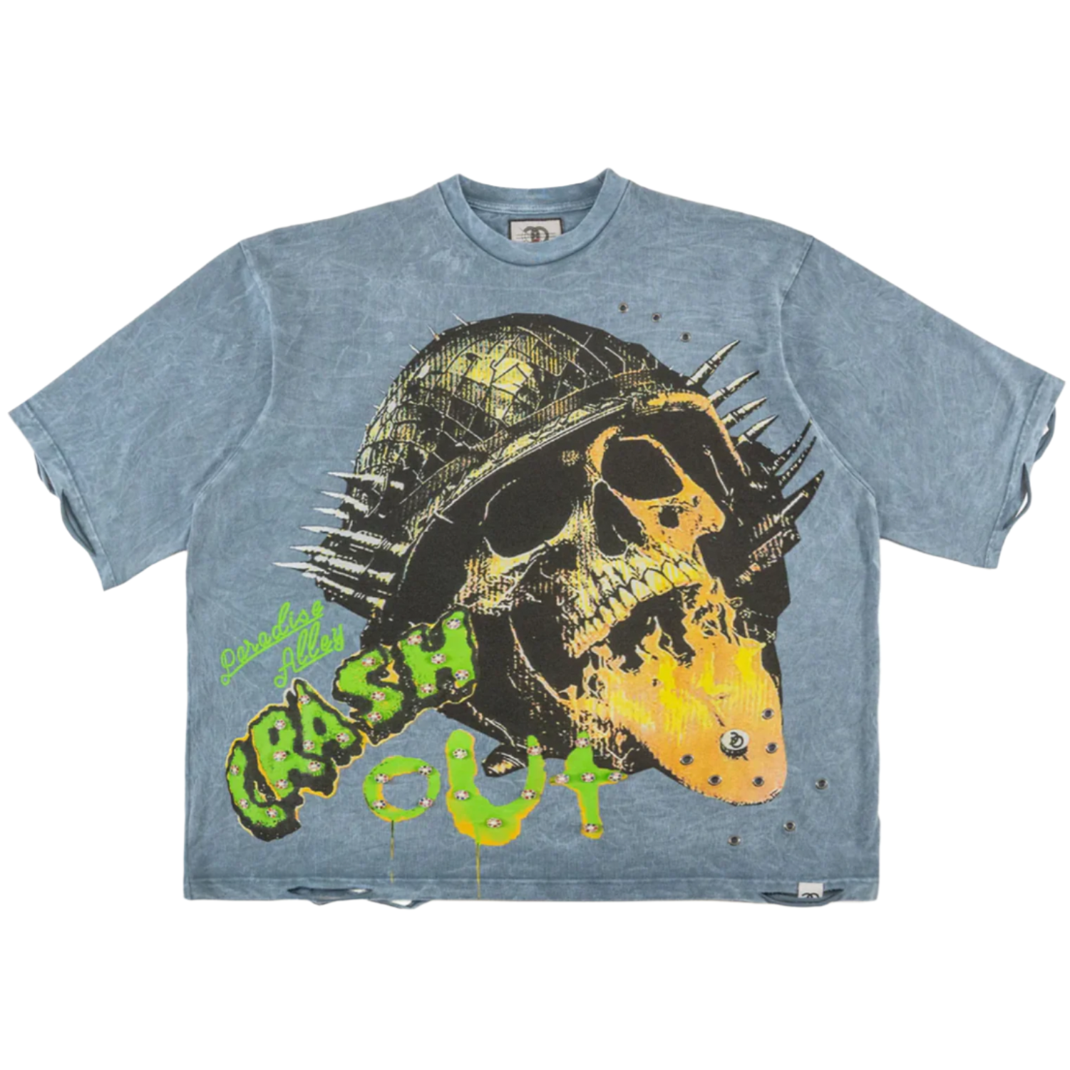 FROST CRASH OUT CROPPED TEE-BLUE