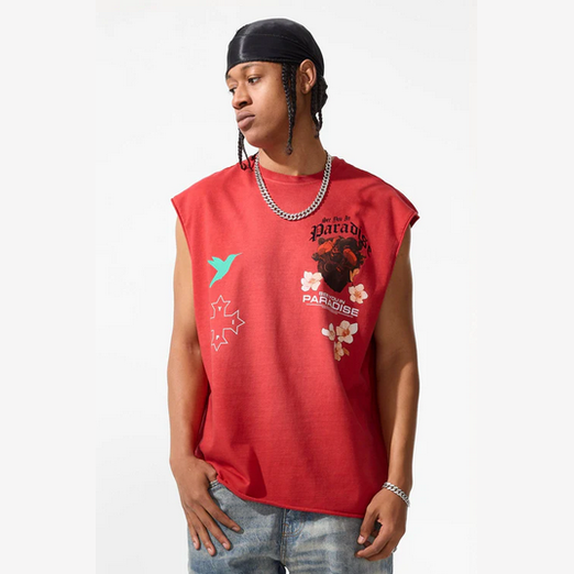 PARADISE MUSCLE SHIRT-RED