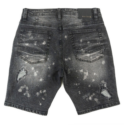 MAKOBI DENIM SHORT-BLACK