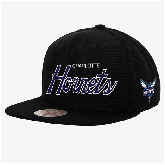 MITCHELL AND NESS HORNETS GRAPE SNAPBACK by Mitchell and Ness