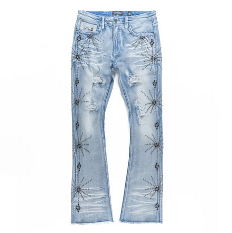 FROST SPIDER STACK JEANS-LT WASH