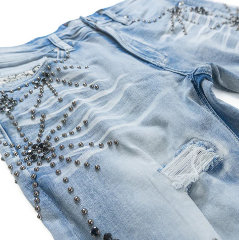 FROST SPIDER STACK JEANS-LT WASH