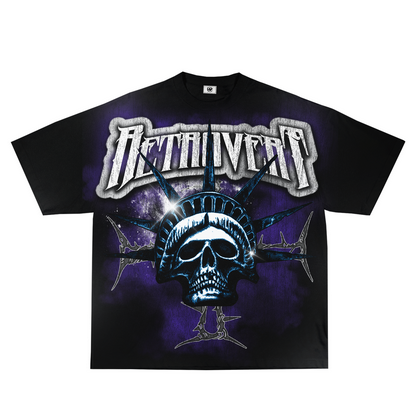 RETROVERT BLACK LIBERTY T-SHIRT by RETROVERT
