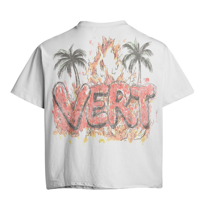 RETROVERT RED HOLLYWOOD T-SHIRT-WHITE by RETROVERT