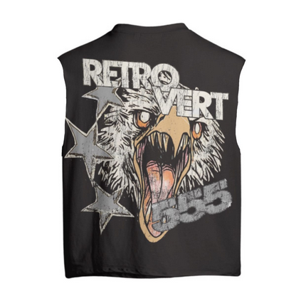 RETROVERT GREY CUT-OFF FALCON SKULL