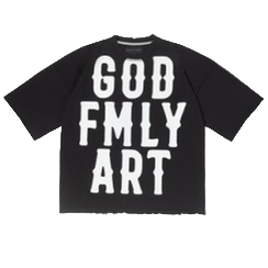 GFA MANASSEH BOLD LETTER TEE-BLACK by GFA CLOTHING