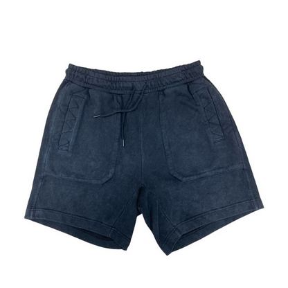 G WEST TERRY SHORTS-WASHED BLACK