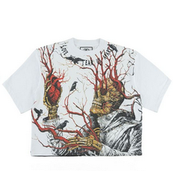 FROST HEARTLESS REG CROP TEE-WHITE