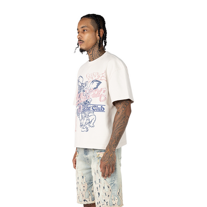 SMOKE RISE FASHION T-SHIRT-CREAM