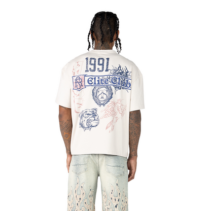 SMOKE RISE FASHION T-SHIRT-CREAM