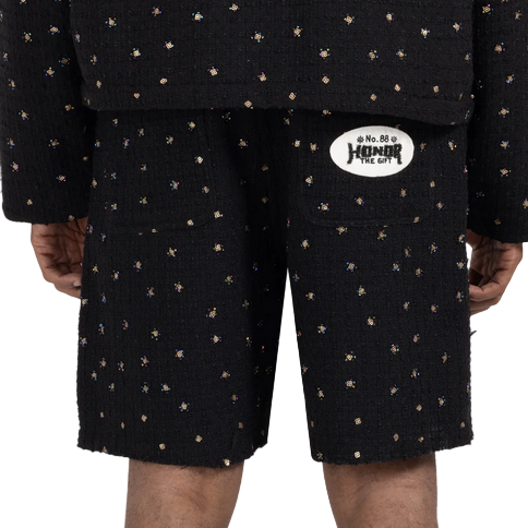 HONOR THE GIFT BEADED SHORTS-BLACK