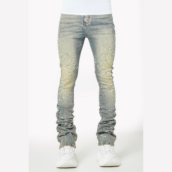 GUAPI Vintage Olive Pearls Denim