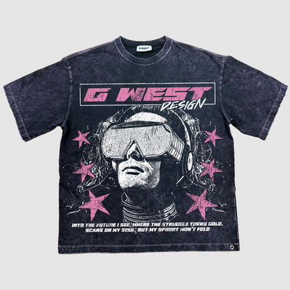 G WEST VISIONARY VIBES DISTRESS TEE