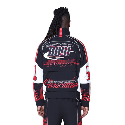 SMOKE RISE REPUBLIC WINDBREAKER JACKET-RED