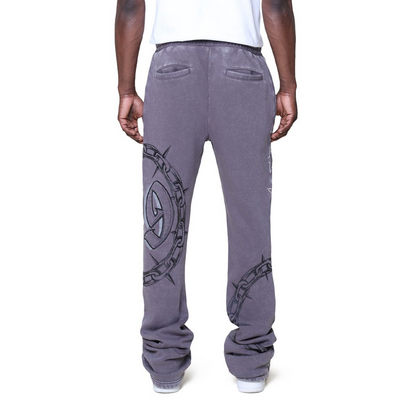 SMOKE RISE LUXE CLUB FLEECE PANT-BLACK/GREY