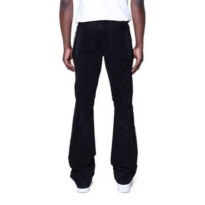 SMOKE RISE FIELD FLOCKED JEAN-BLACK