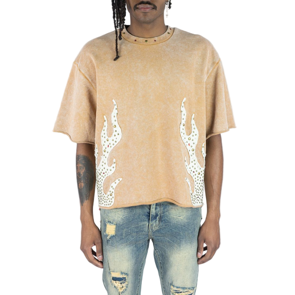 REBEL FIREFEST T-SHIRT-KHAKI