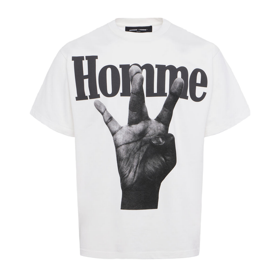 HOMME FEMME TWISTED FINGERS-WHITE/BLACK