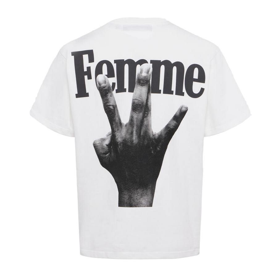 HOMME FEMME TWISTED FINGERS-WHITE/BLACK