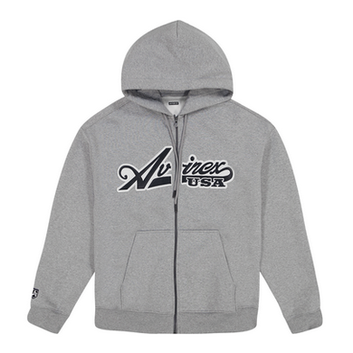 AVIREX ZIP JACKET-GREY