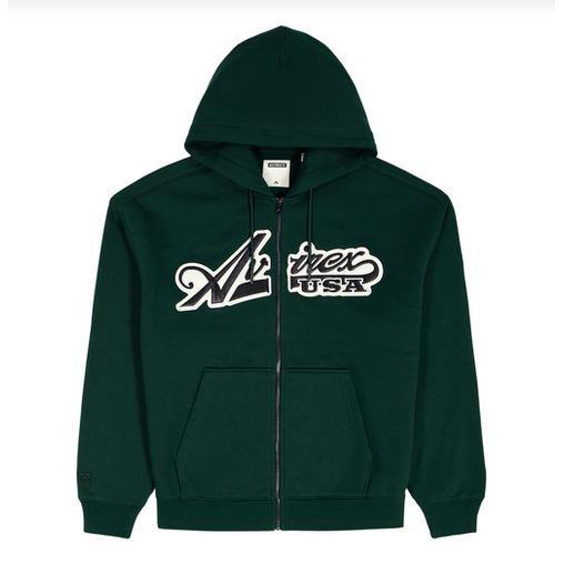AVIREX ZIP JACKET-GREEN