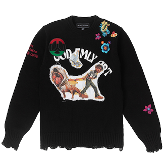 GFA MANASEH Community Sweater-BLACK by GFA CLOTHING