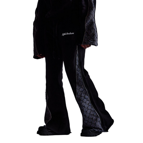 LIFTED ANCHORS "Orpheum" Flare Sweatpant (Deep Black)