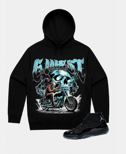 G WEST RHINESTONE SOUL RIDER HOODIE