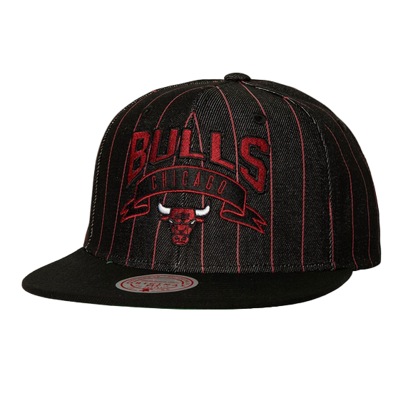 Mitchell & Ness Black Chicago Bulls Dem Stripes Snapback