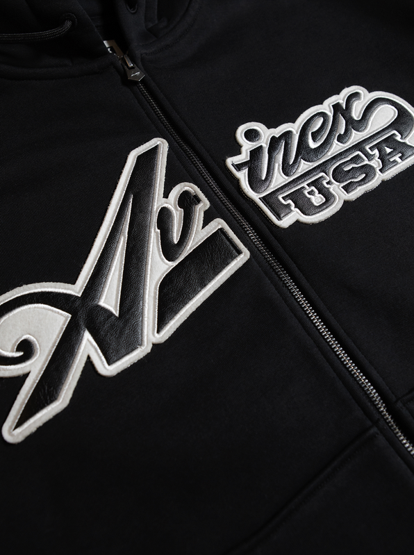 AVIREX ZIP JACKET-BLACK