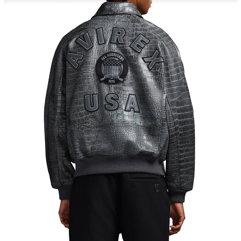 AVIREX CROC ICON JACKET BLACK