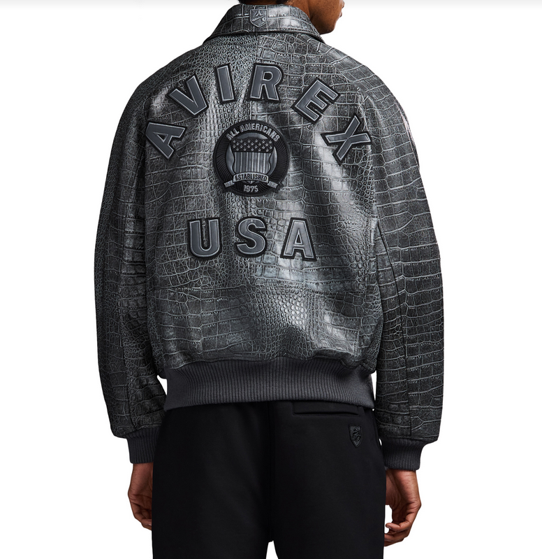 AVIREX CROC ICON JACKET BLACK