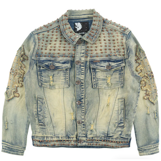 MAKOBI POSITONI DENIM JACKET by MAKOBI