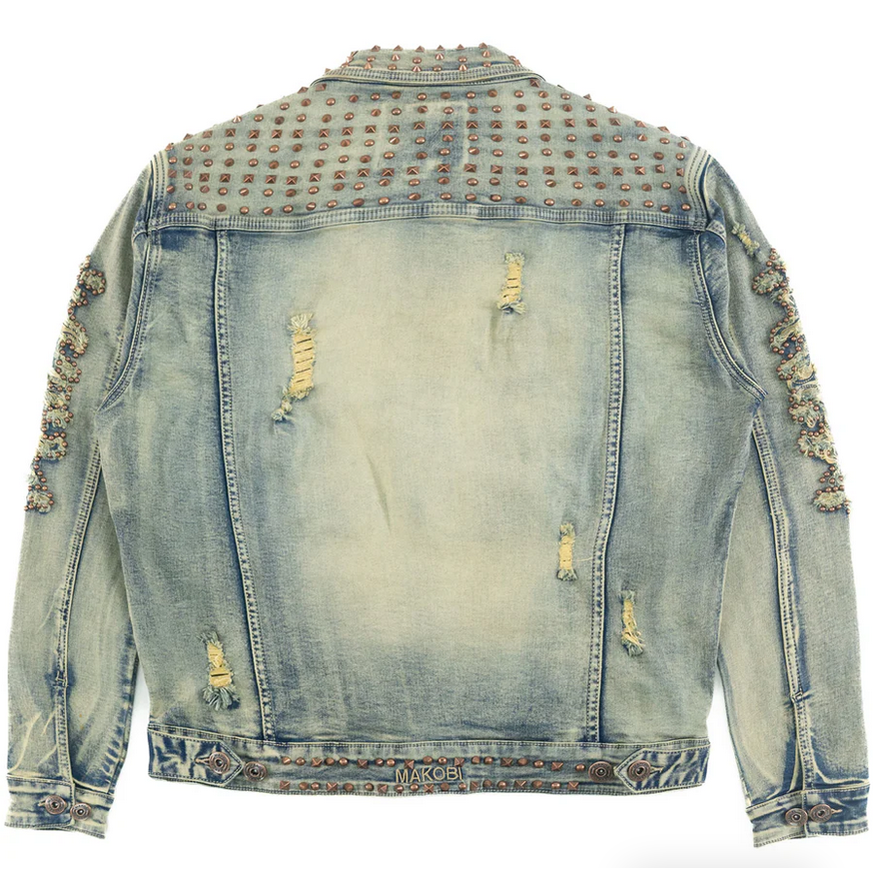 MAKOBI POSITONI DENIM JACKET by MAKOBI