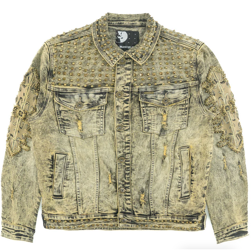 MAKOBI POSITONI DENIM JACKET by MAKOBI