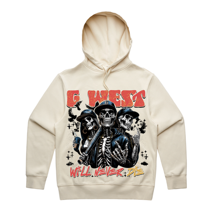 G WEST I LOVE MY GAME HOODIE CREAM